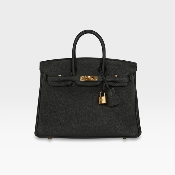 Hermes Handbags - Hermès - Birkin 25 - Black Togo